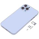 Stainless Steel Material Back Housing Cover with Appearance Imitation of iP13 Pro for iPhone XR(Blue) - 2