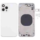 Stainless Steel Material Back Housing Cover with Appearance Imitation of iP13 Pro for iPhone XR(White) - 1