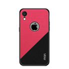 For iPhone XR MOFI Shockproof TPU + PC + Cloth Pasted Case (Red) - 1