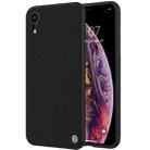 For iPhone XR NILLKIN Nylon Fiber 3D Textured TPU Case (Black) - 1