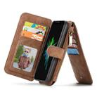 For iPhone XR CaseMe Crazy Horse Texture Detachable Horizontal Flip PU Leather Case with Card Slot & Holder & Zipper Wallet & Photo Frame (Brown) - 1