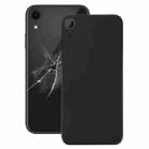 Easy Replacement Big Camera Hole Glass Back Battery Cover with Adhesive for iPhone XR(Black) - 1