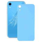 Easy Replacement Big Camera Hole Glass Back Battery Cover with Adhesive for iPhone XR(Blue) - 1