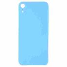 Easy Replacement Big Camera Hole Glass Back Battery Cover with Adhesive for iPhone XR(Blue) - 2