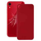 Easy Replacement Big Camera Hole Glass Back Battery Cover with Adhesive for iPhone XR(Red) - 1