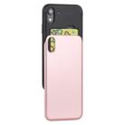 GOOSPERY TPU + PC Sky Slide Bumper Protective Case for iPhone XR,  with Card Slots (Rose Gold) - 1