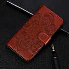 For iPhone XR Mandala Embossing Pattern Horizontal Flip Leather Case with Holder & Card Slots & Wallet & Photo Frame (Brown) - 1