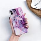 For iPhone XR Full Coverage Glossy Marble Texture Shockproof TPU Case - 1