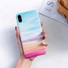 For iPhone XR Full Coverage Glossy Marble Texture Shockproof TPU Case - 1