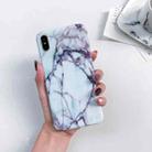 For iPhone XR Full Coverage Glossy Marble Texture Shockproof TPU Case - 1
