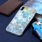 For iPhone XR Color Plated Marble TPU Case - 1