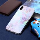 For iPhone XR Color Plated Marble TPU Case - 1