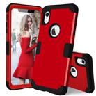 Dropproof PC + Silicone Case for iPhone XR (Red) - 1