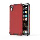 For iPhone XR Shockproof Honeycomb PC + TPU Protective Case (Red) - 1