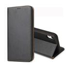 For iPhone XR Dermis Texture PU Horizontal Flip Leather Case with Holder & Card Slots & Wallet(Black) - 1