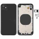 Back Housing Cover with Appearance Imitation of iP12 for iPhone XR(Black) - 1