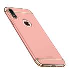 For iPhone XR MOFI Three Stage Splicing Full Coverage PC Case (Rose Gold) - 1