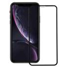 For iPhone 11 / XR 50pcs Full Screen Carbon Fiber Soft Edges Tempered Glass Film(Black) - 2