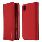For iPhone XR DUX DUCIS WISH Series TPU + PU + Leather Case with Card Slots & Wallet (Red) - 1