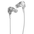 WK Y21 3.5mm Metal Rivets High Fidelity Stereo In Ear Wired Control Music Earphone, Cable Length: 1.25m (White) - 1