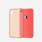 For iPhone XR Shockproof Transparent TPU Soft Case (Orange) - 1