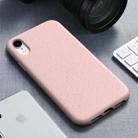 For iPhone XR Starry Series Shockproof  Straw Material + TPU Protective Case (Pink) - 1
