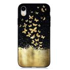 Gold Butterfly Painted Pattern Soft TPU Case for iPhone XR - 1