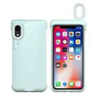 For iPhone XR Ring Flash Selfie Fill Light Protective Case(Green) - 1