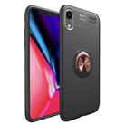 For iPhone XR Shockproof TPU Case with Holder (Black Gold) - 1