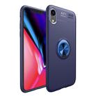 For iPhone XR Shockproof TPU Case with Holder (Blue) - 1