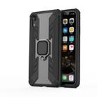 Iron Warrior Shockproof TPU + PC Protective Case for iPhone XR, with 360 Degree Rotation Holder(Black) - 1