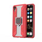 Iron Warrior Shockproof TPU + PC Protective Case for iPhone XR, with 360 Degree Rotation Holder(Red) - 1