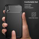 For iPhone XR Beetle Shape Carbon Fiber Texture Shockproof TPU Case(Black) - 3