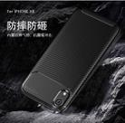 For iPhone XR Beetle Shape Carbon Fiber Texture Shockproof TPU Case(Black) - 4
