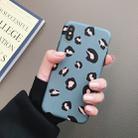 For iPhone XR Leopard Pattern Shockproof IMD Scrub Soft TPU Case (Blue) - 1