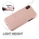GOOSPERY I JELLY Metal Series Shockproof Soft TPU Case for iPhone XS / X(Rose Gold) - 4