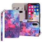 3D Color Grid  Pattern Colored Drawing Horizontal Flip Leather Case for iPhone XR, with Holder & Card Slots & Wallet & Lanyard - 1