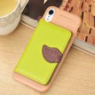 For iPhone XR Litchi Texture PU + TPU Horizontal Flip Leather Case with Holder & Card Slots & Wallet & Photo Frame (Green) - 1