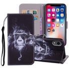 Pattern Colored Drawing Horizontal Flip Leather Case for iPhone XR, with Holder & Card Slots & Wallet & Lanyard - 1