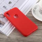 For iPhone X / XS Anti-slip Square TPU Case (Red) - 1