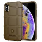 For iPhone XS Full Coverage Shockproof TPU Case(Brown) - 1