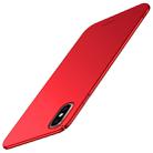 For iPhone XS MOFI Frosted PC Ultra-thin Full Coverage Case(Red) - 1