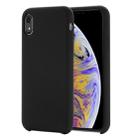 For iPhone XR Four Corners Full Coverage Liquid Silicone Case(Black) - 1