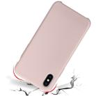 For iPhone XR Four Corners Full Coverage Liquid Silicone Case(Light Pink) - 4