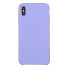 For iPhone XR Four Corners Full Coverage Liquid Silicone Case(Light Purple) - 2