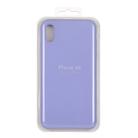 For iPhone XR Four Corners Full Coverage Liquid Silicone Case(Light Purple) - 8