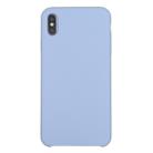 For iPhone XR Four Corners Full Coverage Liquid Silicone Case(Baby Blue) - 2