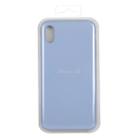 For iPhone XR Four Corners Full Coverage Liquid Silicone Case(Baby Blue) - 8