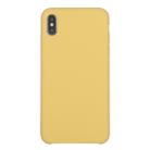 For iPhone XR Four Corners Full Coverage Liquid Silicone Case(Yellow) - 2