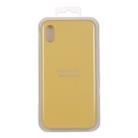 For iPhone XR Four Corners Full Coverage Liquid Silicone Case(Yellow) - 8